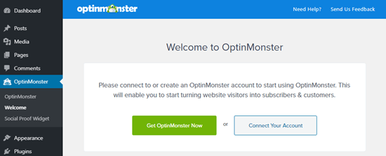 Connect OptinMonster Account